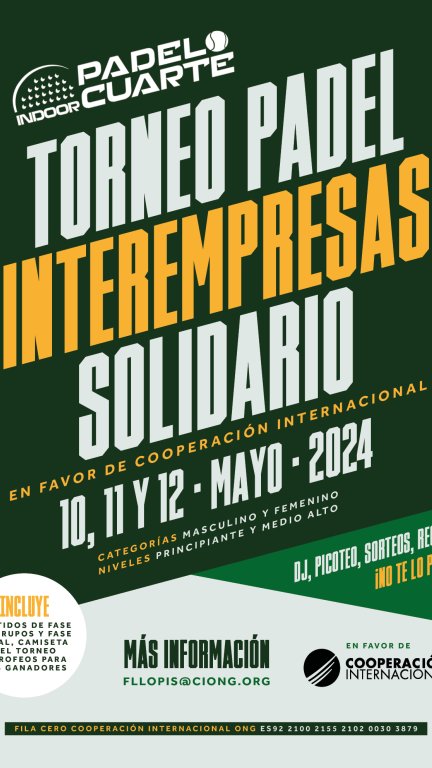 El Torneo Interempresas Solidario de Aragón se disputará del 10 al 12 de mayo.