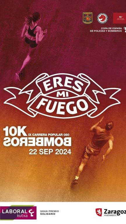 Cartel oficial de la 10K de Bomberos que se disputará el 22 de septiembre.