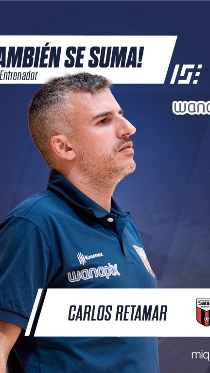 Carlos Retamar, nuevo segundo entrenador del Wanapix Sala 10 Zaragoza.