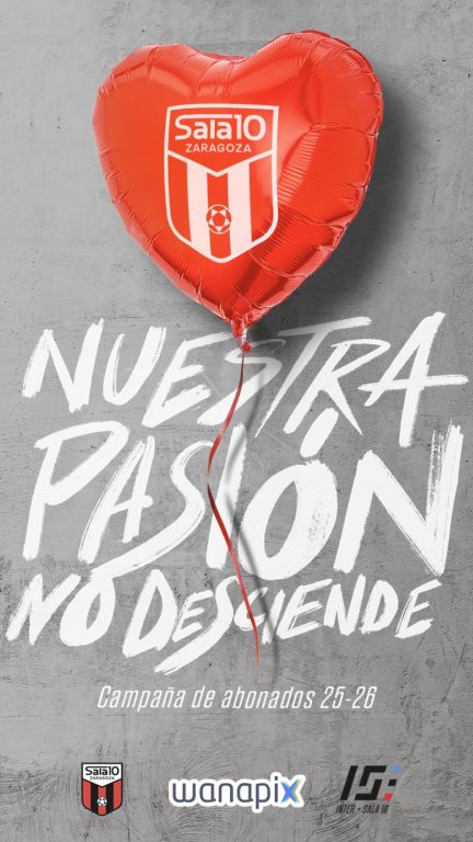 Cartel de la campaña de abonados del Wanapix Zaragoza.