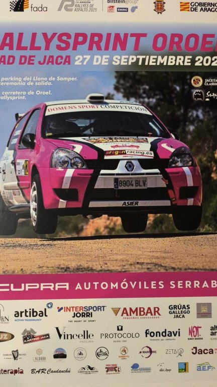 Cartel del I rally Ciudad de Jaca que se disputa este fin de semana