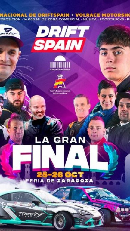 Cartel de la final de Drift Spain 2025 que se disputa en Zaragoza