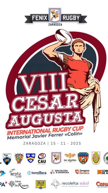 Cartel oficial del VIII torneo Cesaraugusta Internacional Rugby Cup.