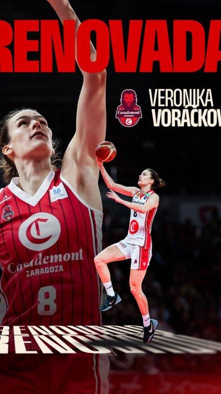 Veronika Voráčková continuará en el Casademont Zaragoza la próxima temporada.