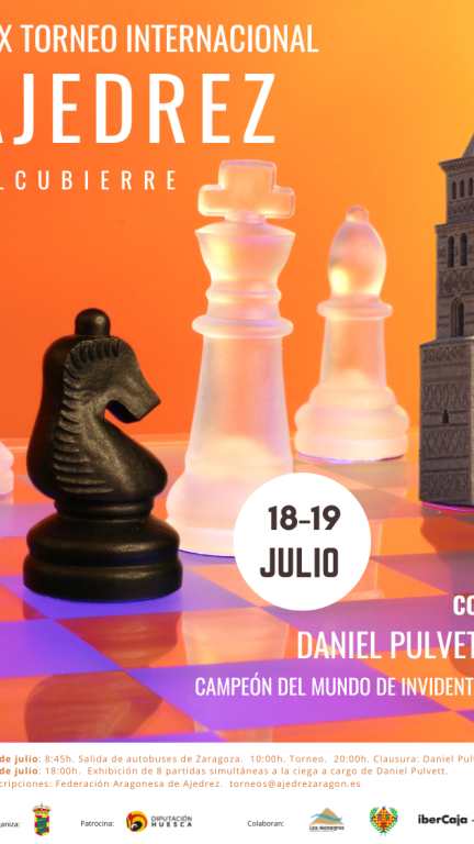 Alcubierre reunirá a la élite del ajedrez con una exhibición única de Daniel Pulvett.
