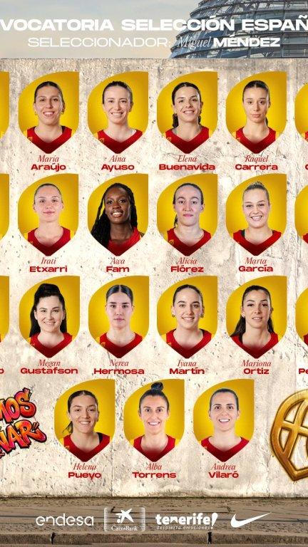Convocatoria de la Selección Española de baloncesto femenino