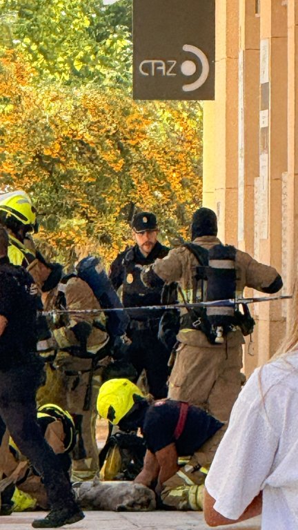 Los bomberos han reanimado a un perro que se encontraba en el interior de la vivienda donde se ha originado el fuego.