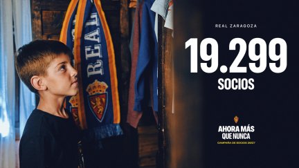 El Real Zaragoza ya cuenta con 19.299 socios.