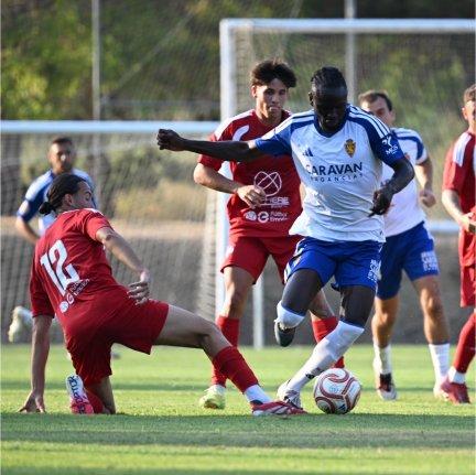 Un momento del partido en Boltaña