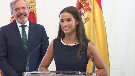 Inés Bergua durante el acto de este miércoles.
