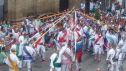 Los danzantes de Huesca durante San Lorenzo.