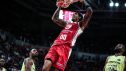 Devin Robinson durante un encuentro con el Casademont Zaragoza.