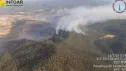 El incendio de Peñarroya de Tastavins en la mañana de este lunes.