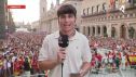 Así vivió Aragón TV en directo desde la plaza del primer gol de España en la semifinal del mundial de fútbol.