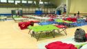 Polideportivo de Ejea preparado para recibir desalojados