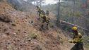 Brigadas trabajando en el incendio de Ejulve.