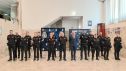 El subdelegado del Gobierno en Huesca, José Carlos Campo, y el comisario provincial, Luis Fernando Ascaso, han recibido este miércoles, 22 de julio a los agentes que desarrollarán sus prácticas en las plantillas de Huesca y Jaca.