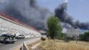 Incendio producido cerca de las vías de tren entre Mejorada del Campo y Alcalá de Henares. / ADIF