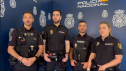 Cuatro agentes participaron en la operación para cortar la hemorragia que presentaba el herido.