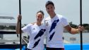 Esther Briz y Ander Martín posan antes de la competición en Torrevieja