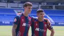 Diego Collado y Agustín Juárez, con la camiseta de la SD Huesca