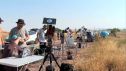 Aficionados a la astronomía en la laguna de Gallocanta.