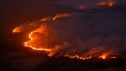 Así avanzaban las llamas en la noche de este miércoles en el incendio de Las Peñas de Riglos
