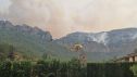 Incendio de Las Peñas de Riglos este viernes.