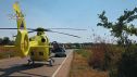 El herido grave fue trasladado en helicóptero hasta un centro hospitalario.