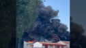 Incendio en un taller en Calatorao (Zaragoza).