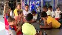 Los niños saharauis se despiden de Zaragoza con una fiesta.