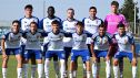 La plantilla del Real Zaragoza posa antes de un partido de pretemporada
