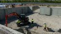 Avanzan las obras del CDM Sur de Zaragoza en el barrio de Valdespartera.