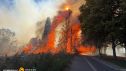 Las llamas obligan a intervenir a los bomberos en una zona próxima a fincas de Fraga.