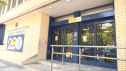Entrada de la Comisaría Provincial de Policía Nacional de Huesca.