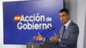 El presidente del Gobierno, Pedro Sánchez, en rueda la de prensa tras la reunión del Consejo de Ministros, este martes en el Palacio de la Moncloa