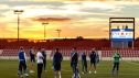 El Real Zaragoza, a su llegada al campo