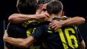 Los jugadores del Real Zaragoza celebran uno de los goles marcados