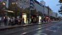 La parada de plaza de España a primera hora del lunes