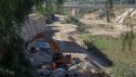 Vista general de obras de reconstrucción y adaptación en el barranco del Poyo a su paso por Torrent (Valencia)