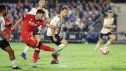 Kika Barja dispara para anotar el segundo gol del encuentro.