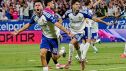 Los jugadores del Casademont celebran un gol en el Ibercaja Estadio