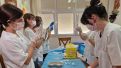 Profesionales sanitarios preparan vacuna en un centro de salud de la Comunidad.