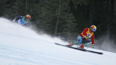 Santana y Galindo en una de las pruebas.