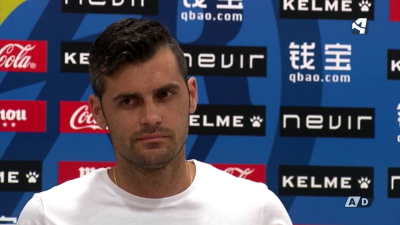 Chechu Dorado, en su presentación como jugador del Rayo Vallecano.