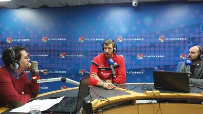 Fran Vázquez, en un momento de la entrevista en el programa ADBasket.