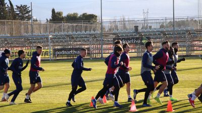 Imagen de un entrenamiento en la Ciudad Deportiva.