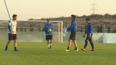 Último entrenamiento de la SD Ejea.