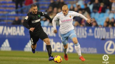 Pombo en un partido de la temporada contra el Málaga.