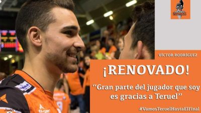 Víctor Rodríguez llegó al Club Voleibol Teruel en junio de 2016.